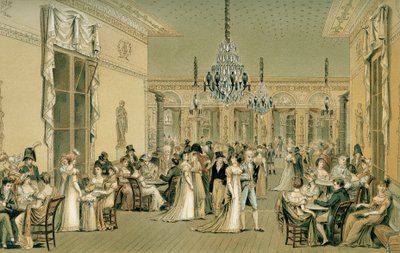 Salón en el Café Frascati, París de Philibert Louis Debucourt